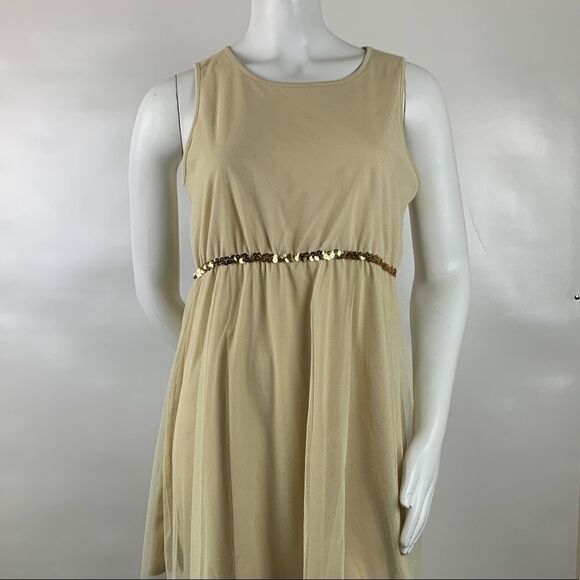 3For$20 Tital Girl XXL 20 1/2 Plus Gold Dress - Picture 1 of 9